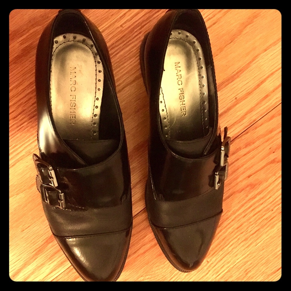 Marc Fisher Leather Monkstrap flats